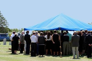 Outdoor funeral