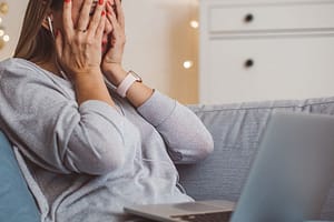 woman that is upset