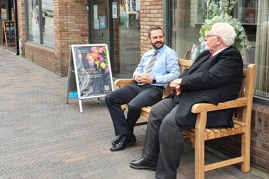 Happy to Chat Bench Stone Funeralcare