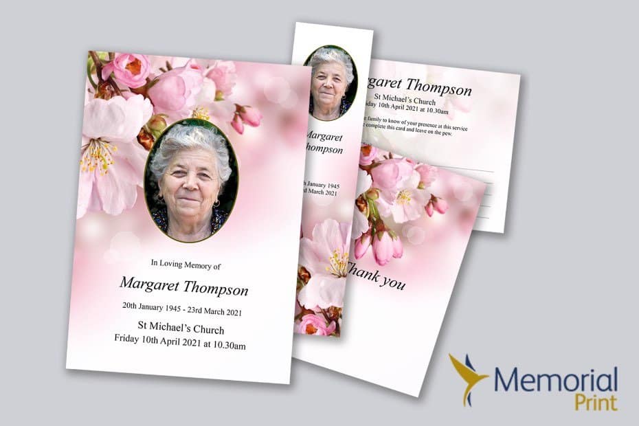 Memorial Print logo and order of service example